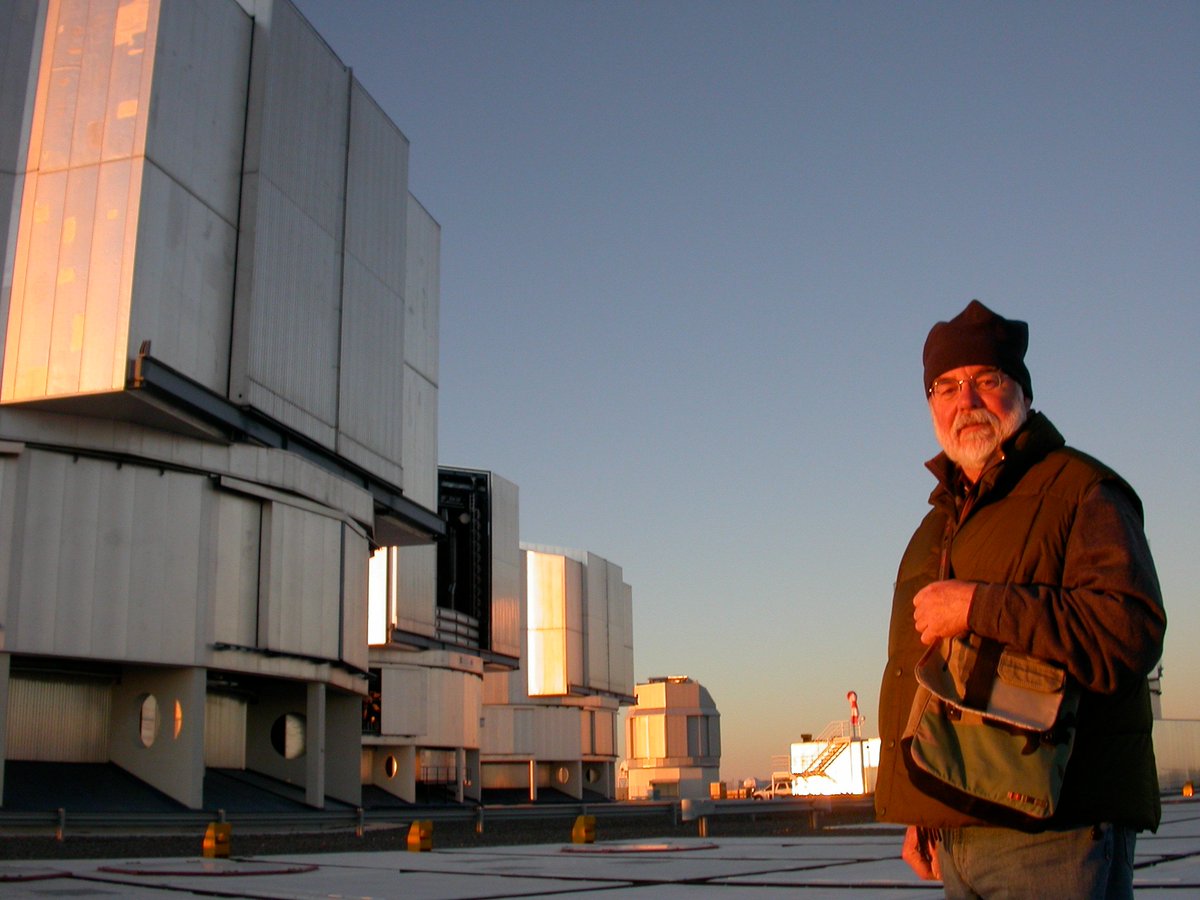 One of too few evenings that I was lucky enough to spend with my friend and mentor Terry Dickinson: atop the VLT in Chile waiting for the cosmic show to begin. His enthusiasm and encouragement led so many of us to look up and share the wonder. The universe has lost a true star.