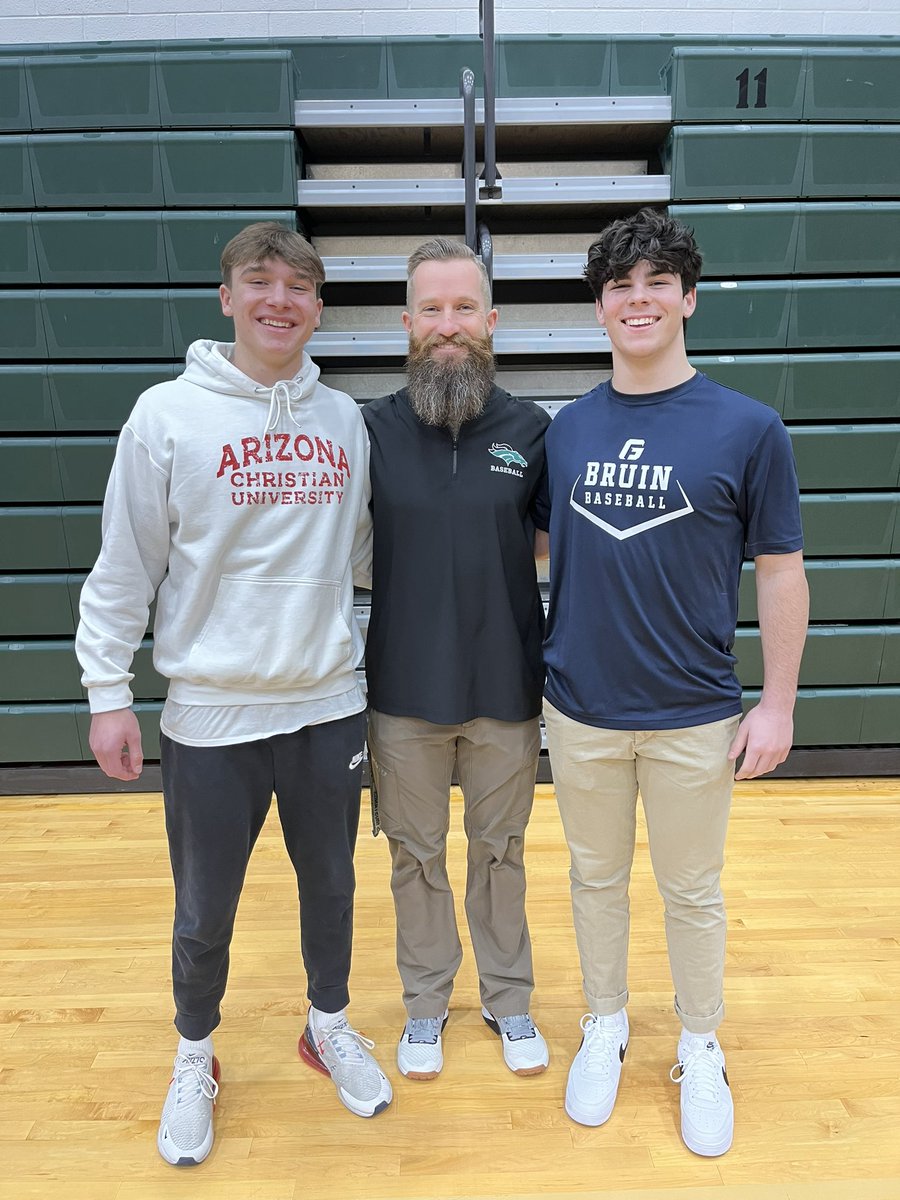 Congrats to Devon and Grant on signing to continue their athletic and academic careers! We are proud of you both and know you will do great things! Devon will be attending Arizona Christian University Grant will be attending George Fox University Congratulations!