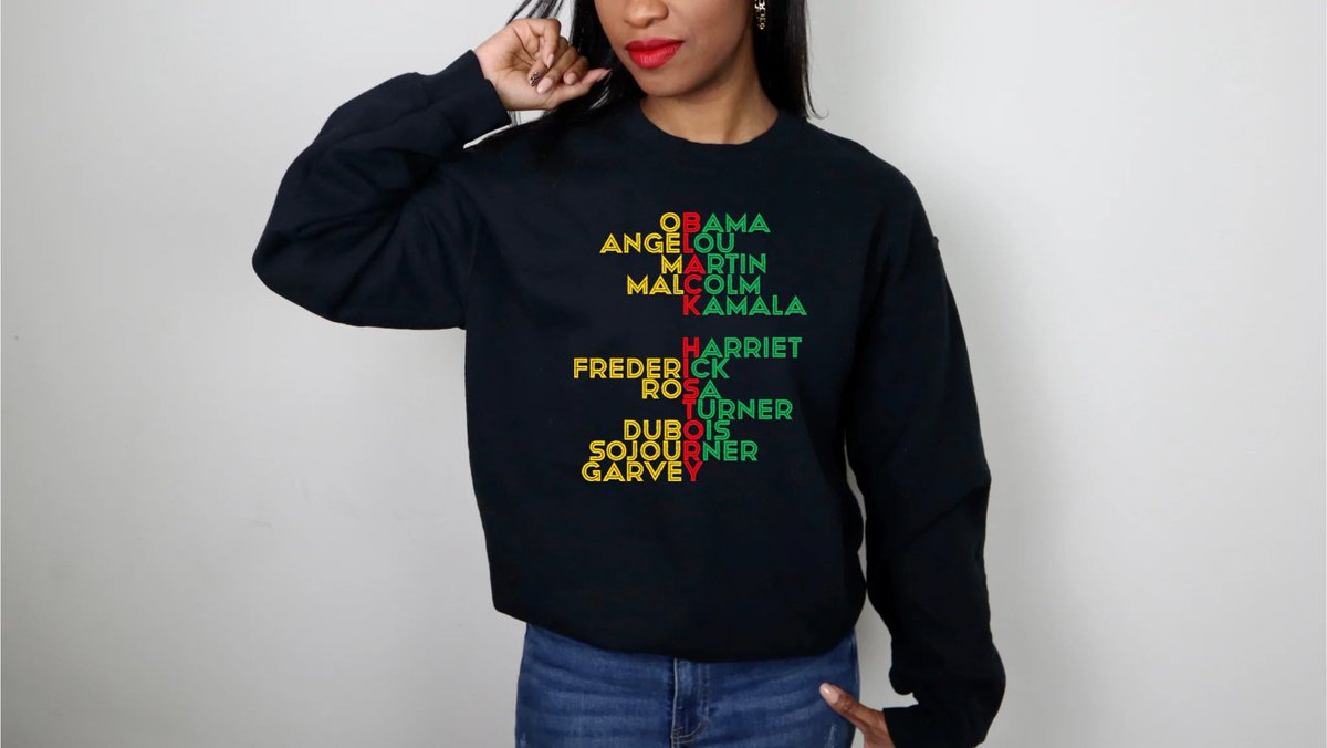jwhappiness34's tweet photo. Black History Month shirts and sweaters for sale‼️

Click the link to order 
       ⬇️⬇️⬇️⬇️⬇️

https://t.co/RlojEPoOLv
 
#SupportSmallStreams #SmallBusiness #BlackHistoryMonth #BlackTwitter #celebrate #FYP https://t.co/E2KdZKtoWj