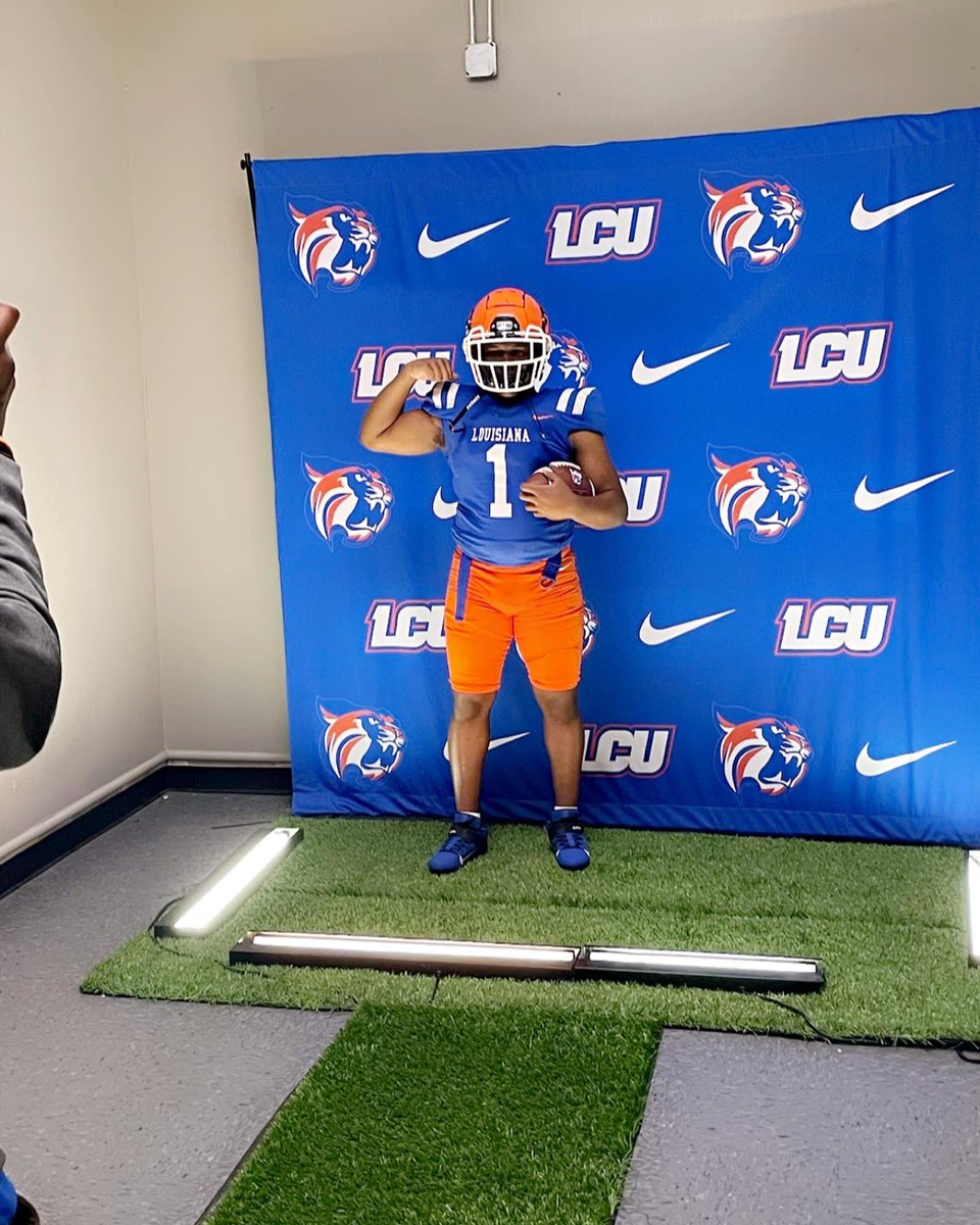 Committed!! Can’t wait to continue my career at <a href="/LCU_ftball/">LCU Football</a> <a href="/CoachTWilson22/">Tommy Wilson</a> <a href="/Coach_Jeff5/">Jeff</a>