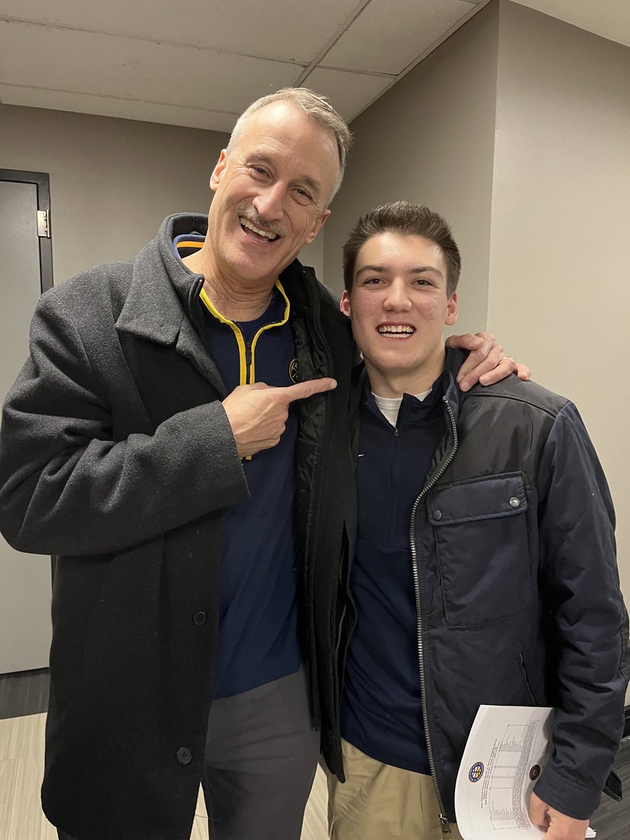 Thanks to one of the great all-time teammates <a href="/BillHanzlik/">Bill Hanzlik</a> for looking after our son at the recent <a href="/nuggets/">Denver Nuggets</a> v <a href="/PelicansNBA/">New Orleans Pelicans</a> game (and to the Wilson’s <a href="/packagingfood/">John Wilson</a> !) That smile hasn’t changed (and looking fighting fit!)!! <a href="/GoldCrownCO/">Gold Crown Foundation</a>