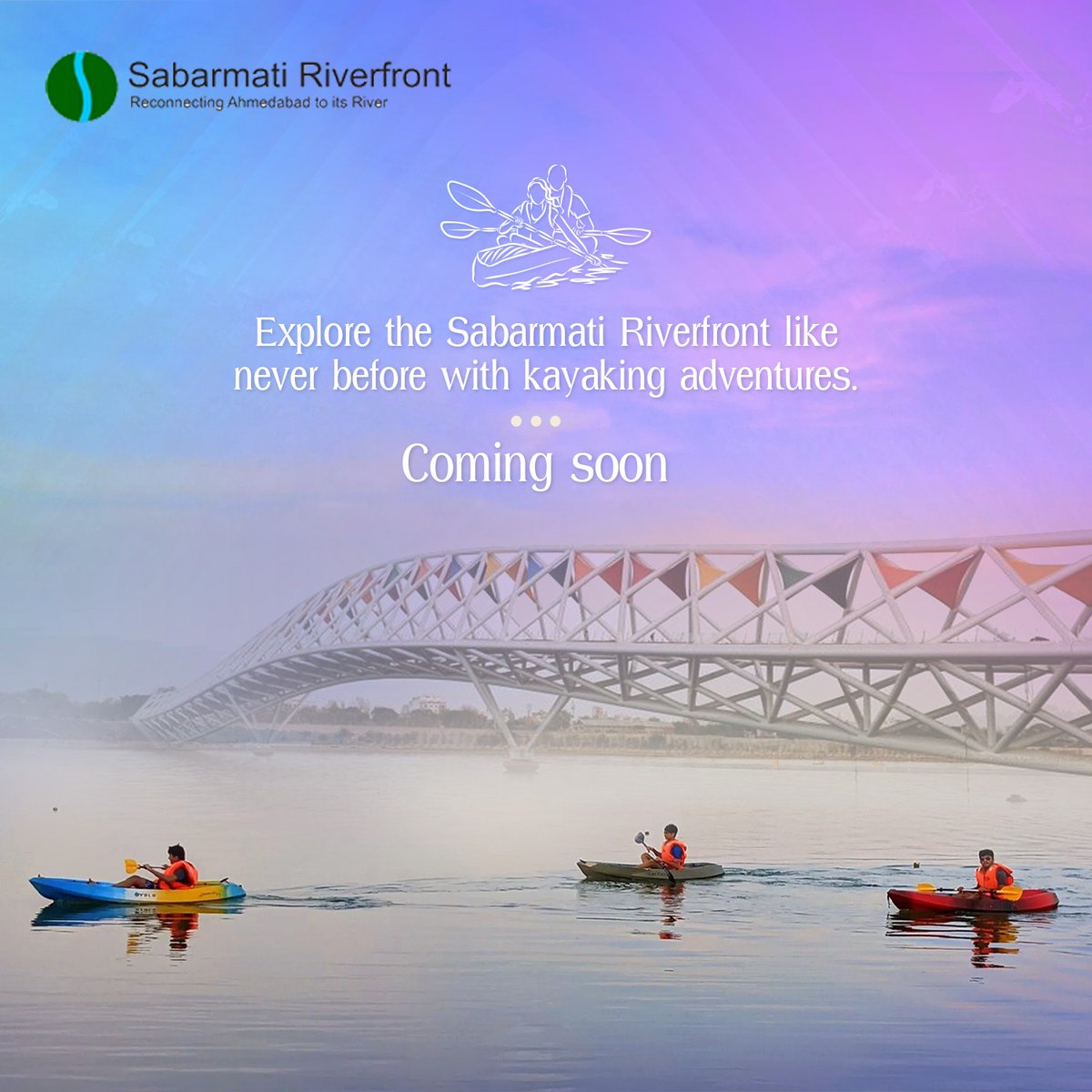 #SabarmatiRiverfront is excited to introduce a new activity - Kayaking! Come join us and enjoy the amazing view of Ahmedabad while paddling along with the flow of the river at the Lower Promenade, below Sardar Bridge . See you soon!
#Kayaking #kayak #watersports #wateractivities