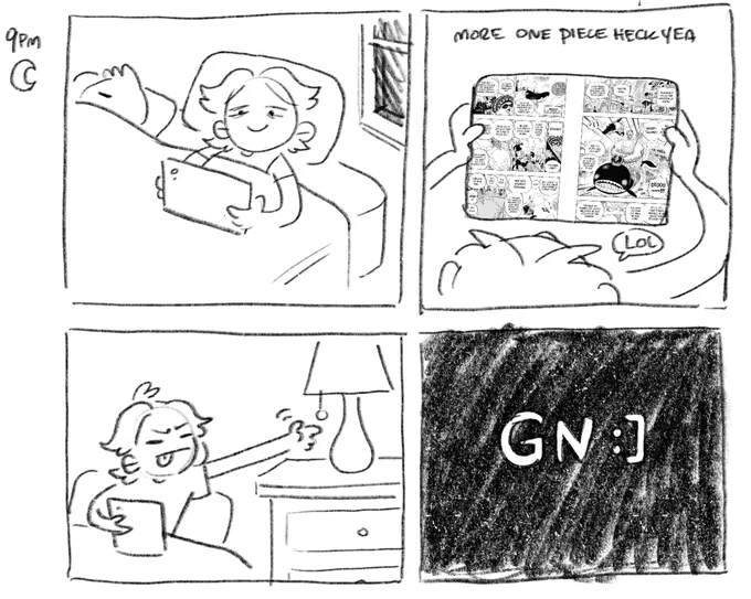 Bedtime!! Think this is actually the first time I've completed #hourlycomicday fr… it was alot of fun to just, observe mundane things. Something i often take for granted. Ill have to pay more attention to my day! 