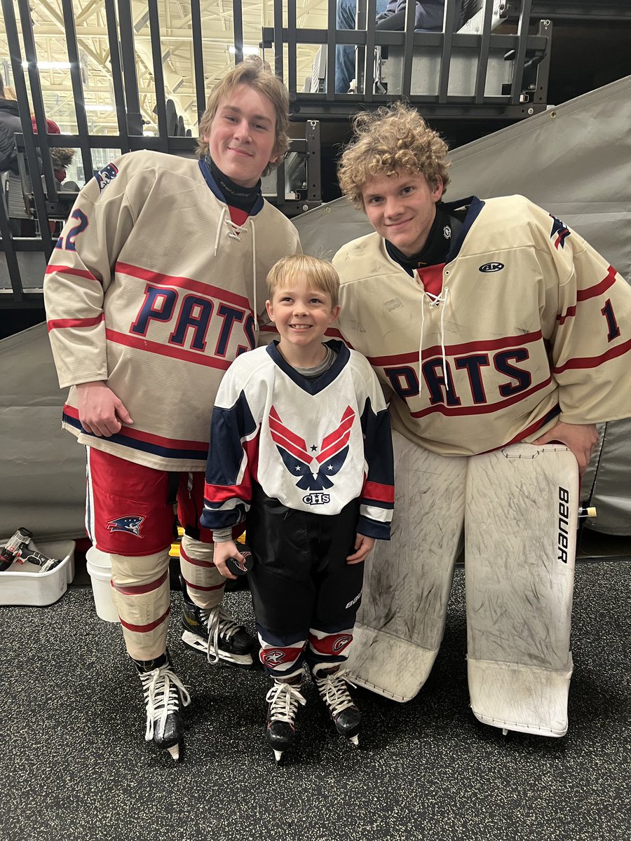 chspuck's tweet photo. Century Hockey’s 7th Man In joining the team on the ice Tuesday was Bennett Brown. Thank you to our Sponsor:  Gun Dog House Door #rollpats #centuryhockey #seventhmanin https://t.co/DfdeN5DU1l