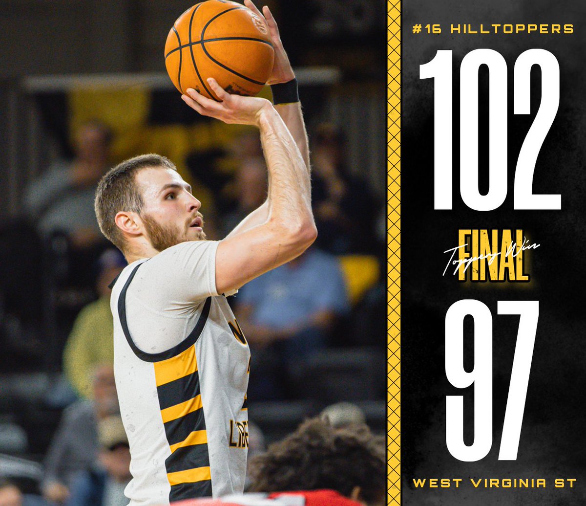 Hilltoppers go 10-for-11 from the free throw line in the final 2 minutes to hold on for the WIN!

Bryce Butler leads 4 'Toppers in double digits with a game-high 26 points.
