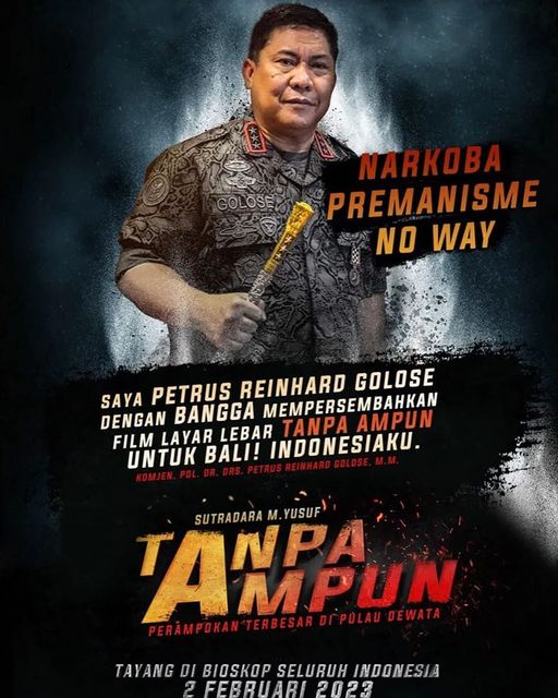 Narkoba adalah musuh Negara, musuh rakyat musuh kita semua! Mari berantas Narkoba sampai ke akar-akarnya.
Narkoba, Premanisme "No Way"!!
Jangan lupa saksikan Film Layar Lebar TANPA AMPUN TAYANG Di Bioskop Seluruh Indonesia PADA TANGGAL 2 FEBRUARI 2023.

#warondrugs