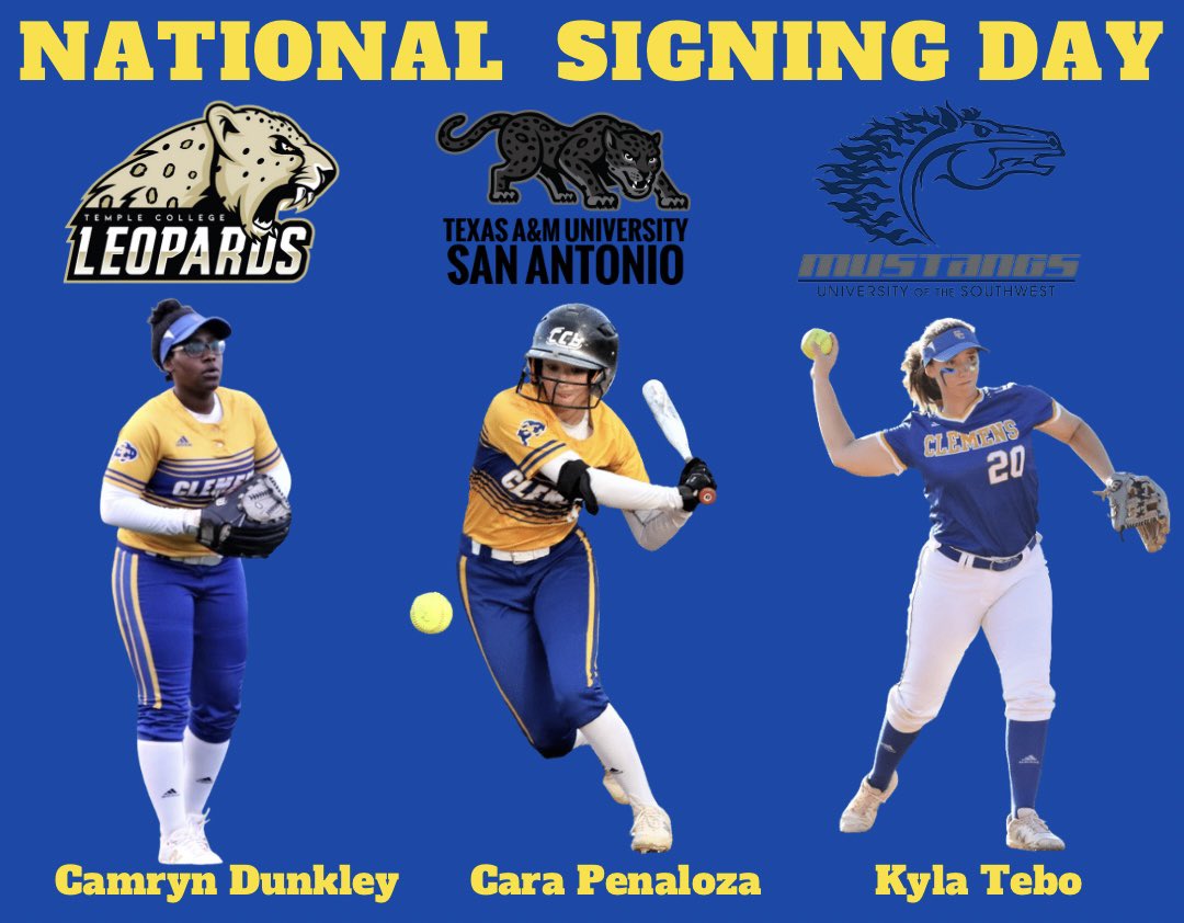 A couple days behind due to weather but tomorrow is THE DAY🤩🤩🤩Looking forward to celebrating <a href="/CamrynDunkley/">Camryn Dunkley</a> <a href="/Carapenaloza/">Cara Penaloza</a> and <a href="/kylatebo/">Kyla Tebo</a> as they sign their NLI’s! 🖊️🥎💥