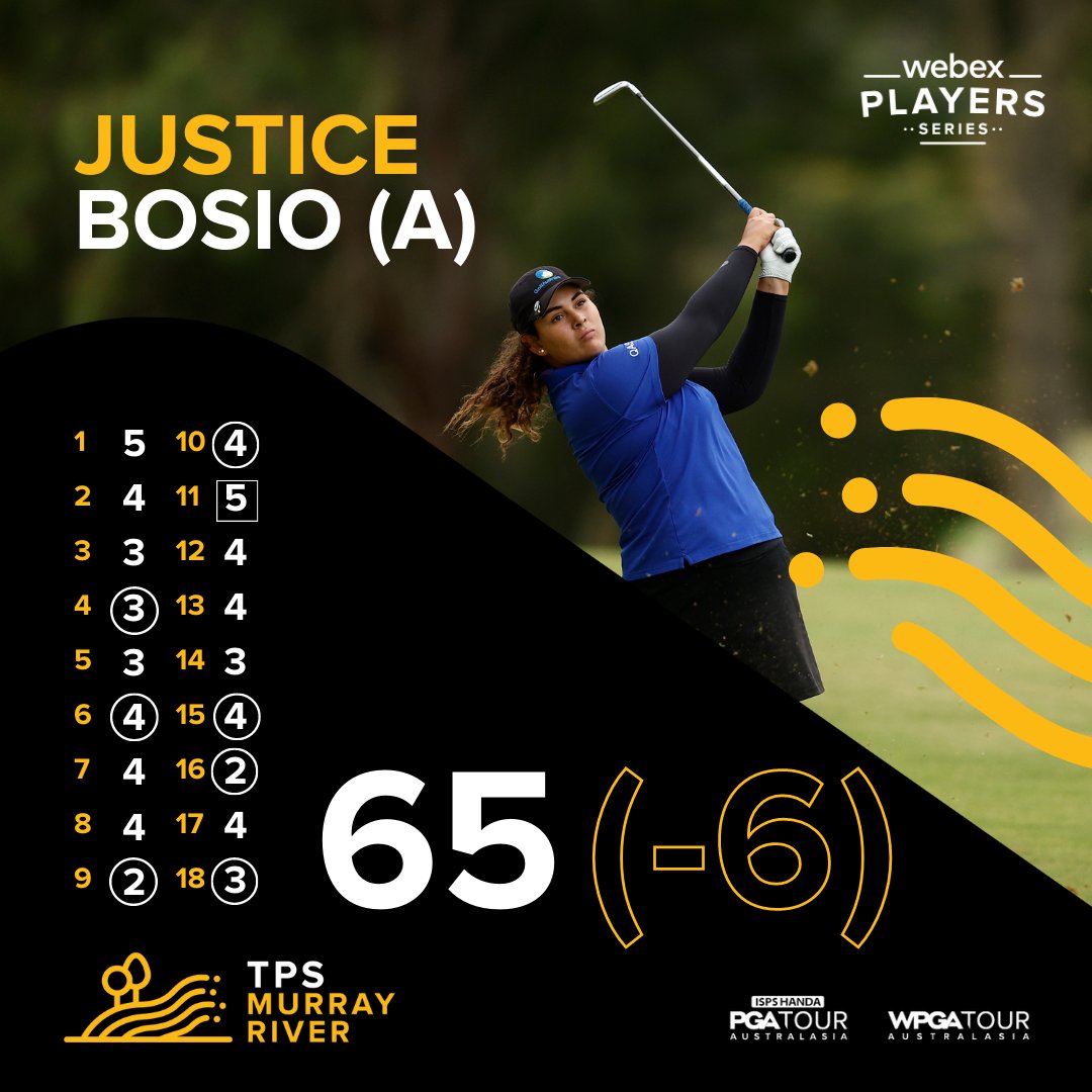 Justice is loving the country golf 🔥 Catch TPS Murray LIVE on @FoxSportsAU and @kayosports this Saturday and Sunday. #TPSMurrayRiver | #WebexPlayersSeries