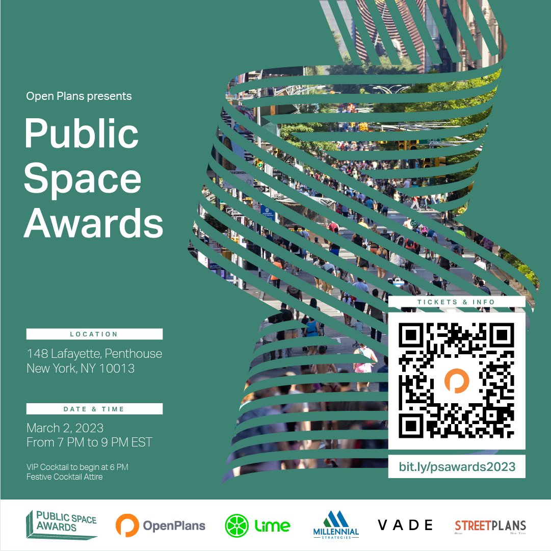 jnitzky_nyc's tweet photo. I’ve joined @OpenPlans in hosting the 1st annual Public Space Awards celebrating people & organizations for leadership in creating a more vibrant city for all. Will I see u there? info: https://t.co/DWsOz2bnSO
#PublicSpaceAwards #OpenPlans #PublicSpaceForAll #NewYorkCity #NYC https://t.co/9eON87AHAd