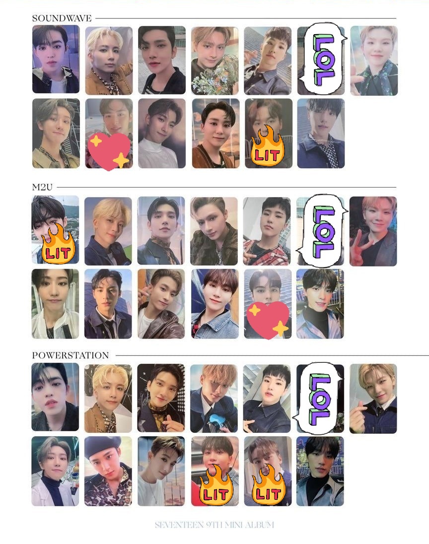 might_change's tweet photo. lf kahati lfb wts

Seventeen Attacca Lucky draw 
Soundwave M2U Powerstation

– 530each
– 30%payo, 5days rb

A: scoups,jeonghan,joshua,hoshi,mingyu
B: woozi,seungkwan,vernon,dino
C: jun,the8,dk
( sold by A+B+C,  
 A+B, b can mine alone.
 Can steal, prio taking more b.) https://t.co/2db0GwFJKb