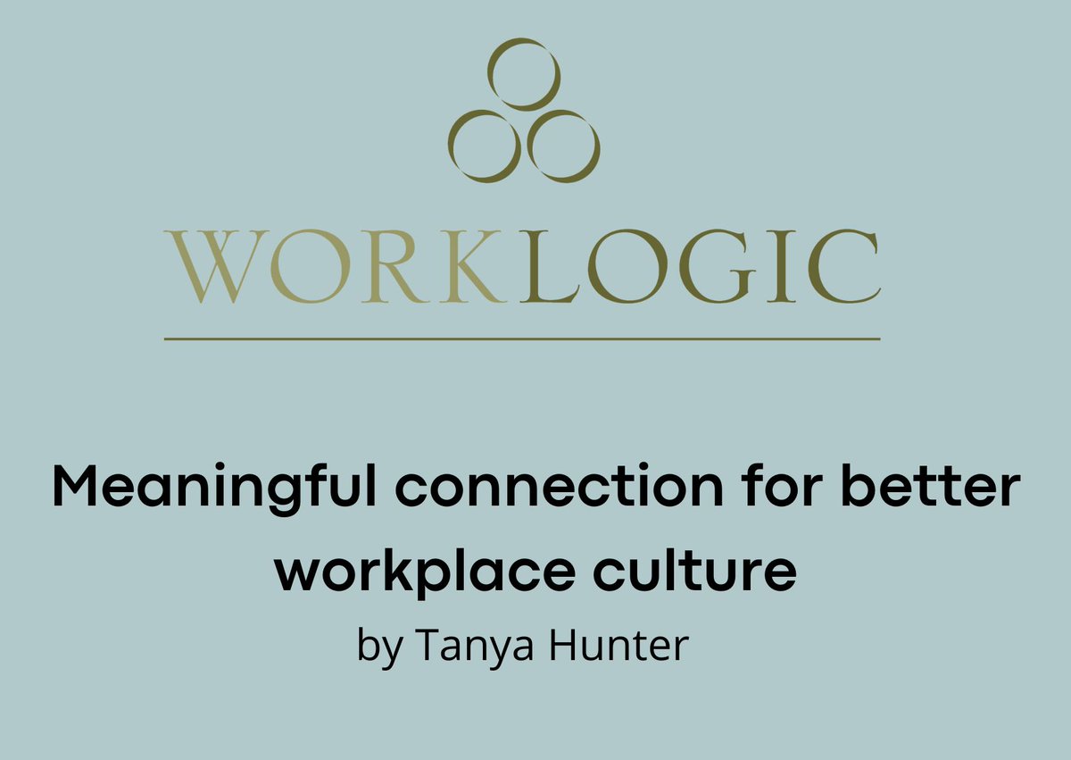 Worklogic | Insights 
Principal Consultant Tanya Hunter discusses the fostering a positive and productive workplace culture through training, collaboration and connection.
#workplaceculture

lnkd.in/gky2KJxs