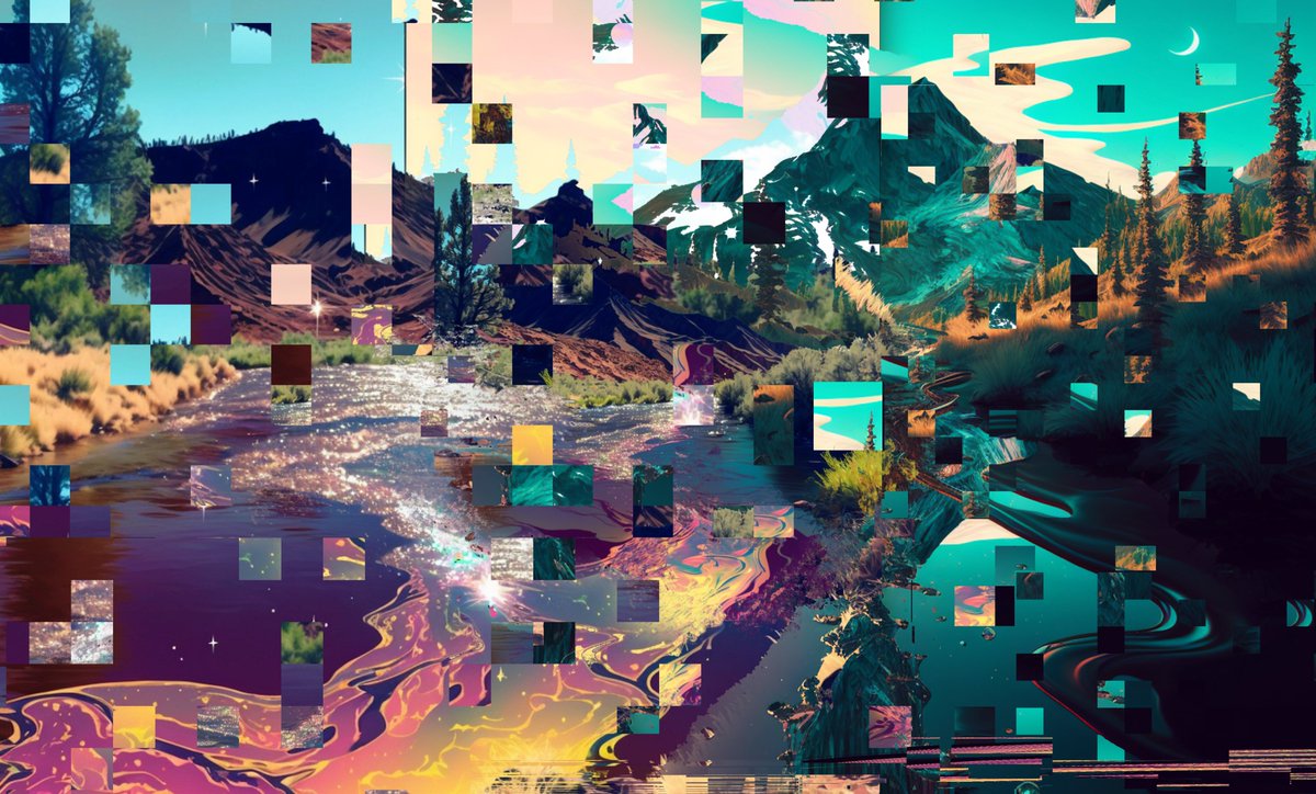 yawl catch the waxing crescent today❔🌒
~4 of 5 avail &amp;&amp; then we'll reveal the next on this AI Glitch Western even'n inn the Americas ;)
objkt.com/asset/KT1DgWte…