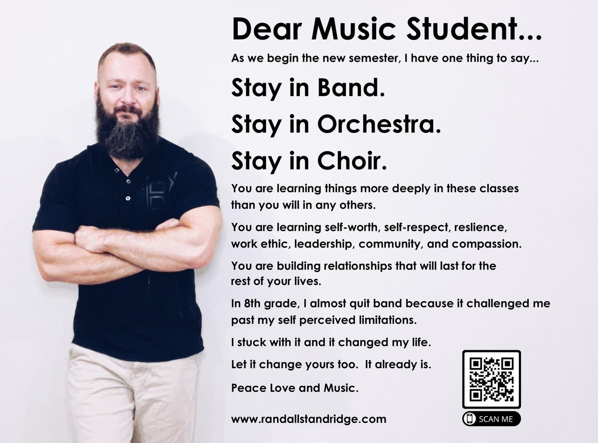 BenoldOrchestra's tweet photo. Work ethic beats natural talent. Every day. Stick with it and persevere even when things get challenging. Explore your potential and build on the relationships you have put time and effort into, it will come back to reward you in the future!  @GISDFineArts @GISDCounselors https://t.co/QlfUxHc37R