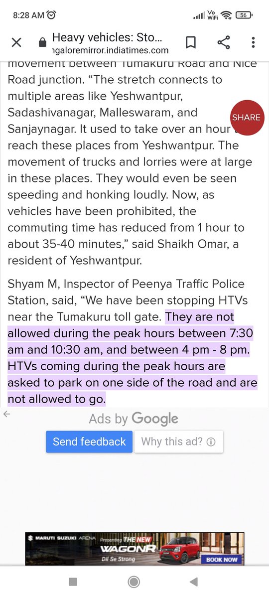 SonalBumb's tweet photo. This is the second mishap in 1 month (metro incident), traffic on Bannerghatta road is swelling. HTVs should not be allowed in the city during day times. The girl who passed away today was just going to school like any other normal day. Compensations don't help! Respect lives! https://t.co/3lKeHLjEJW