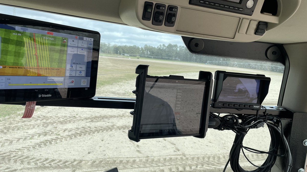 Test run to figure out kinks before we get ready and map grower farms in North Central Florida using Veris MSP3. Great minds at work! Thanks to Maynard Douglas and Chuck Diskson visiting from @ufifasnfrec to assist with these test runs. #FieldMapping #PrecisionAg