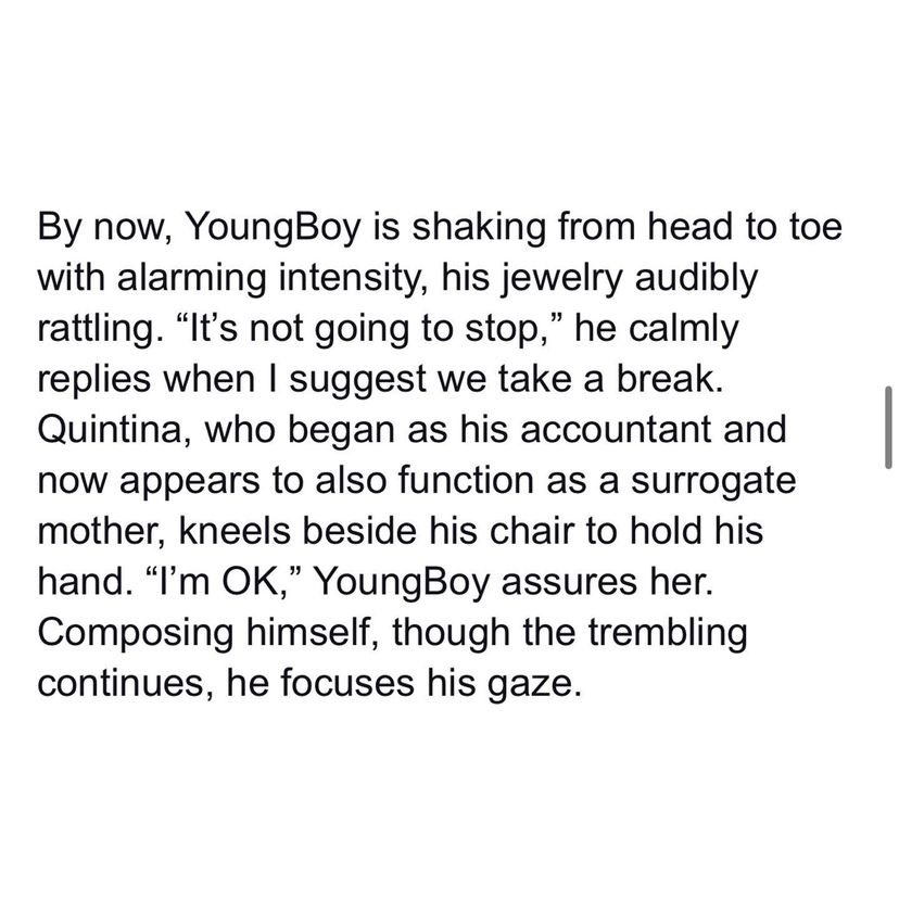 RapMarathon_'s tweet photo. NBA Youngboy shakes uncontrollably as he speaks on the negativity in his music that he wishes to leave behind https://t.co/RzGDSSxP8a