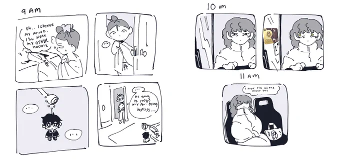 #HourlyComicDay2023 finally free so drawing all the comics i scribbled down 