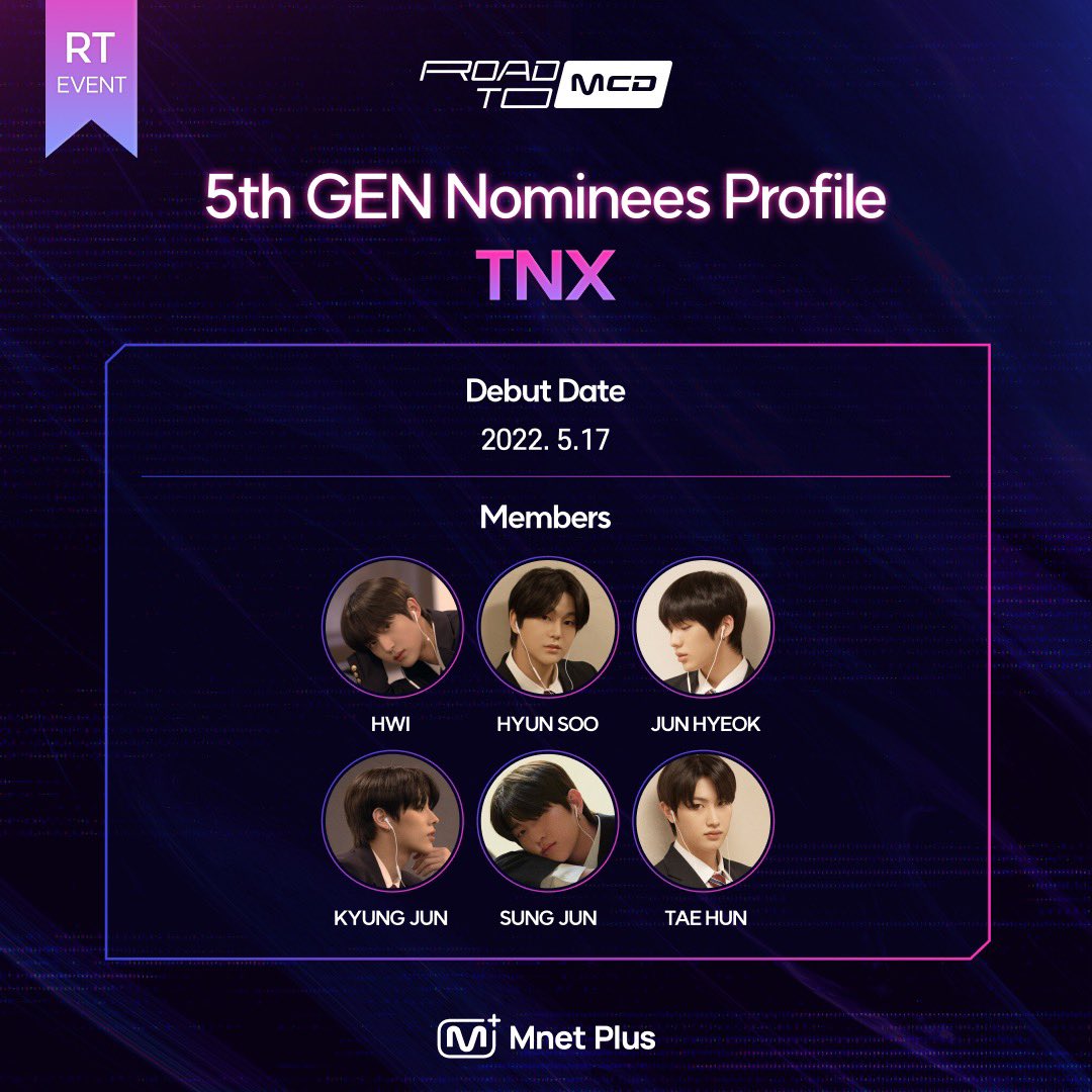 mnetplus's tweet photo. [#ROAD_TO_MAX]
@TNX_Official

The first challenge to choose the winner of the Mnet Special stage!

If you support #TNX
RT and vote right now!
👉https://t.co/vaZd01kYt3

If it reaches over 1000 RT,
exclusive selfie will be revealed!
( ~2/6 10:00 KST)

#MnetPlus #엠넷플러스 https://t.co/GQdBFwyZrj