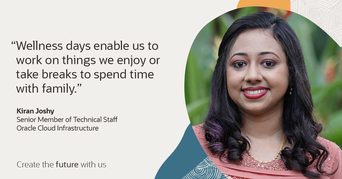 OracleCareers's tweet image. Work-life balance matters to career success. Kiran and her fellow @Oracle engineers share their thoughts on balancing home and career life at #OCI social.ora.cl/60133e7wH
#LifeAtOracle #OracleCloudInfrastructure