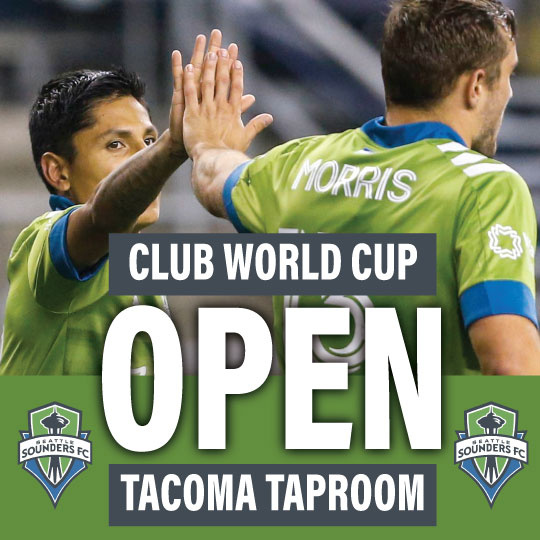 Tacoma Taproom: Open at 9AM for the Sounders game Sat 2/4. Go Sounders! #wheretowatch #sounders #seattlesounders #soundersfc #gigharborbrewing #soccer #seattle #tacoma #253defiance #GigHarborBrewing