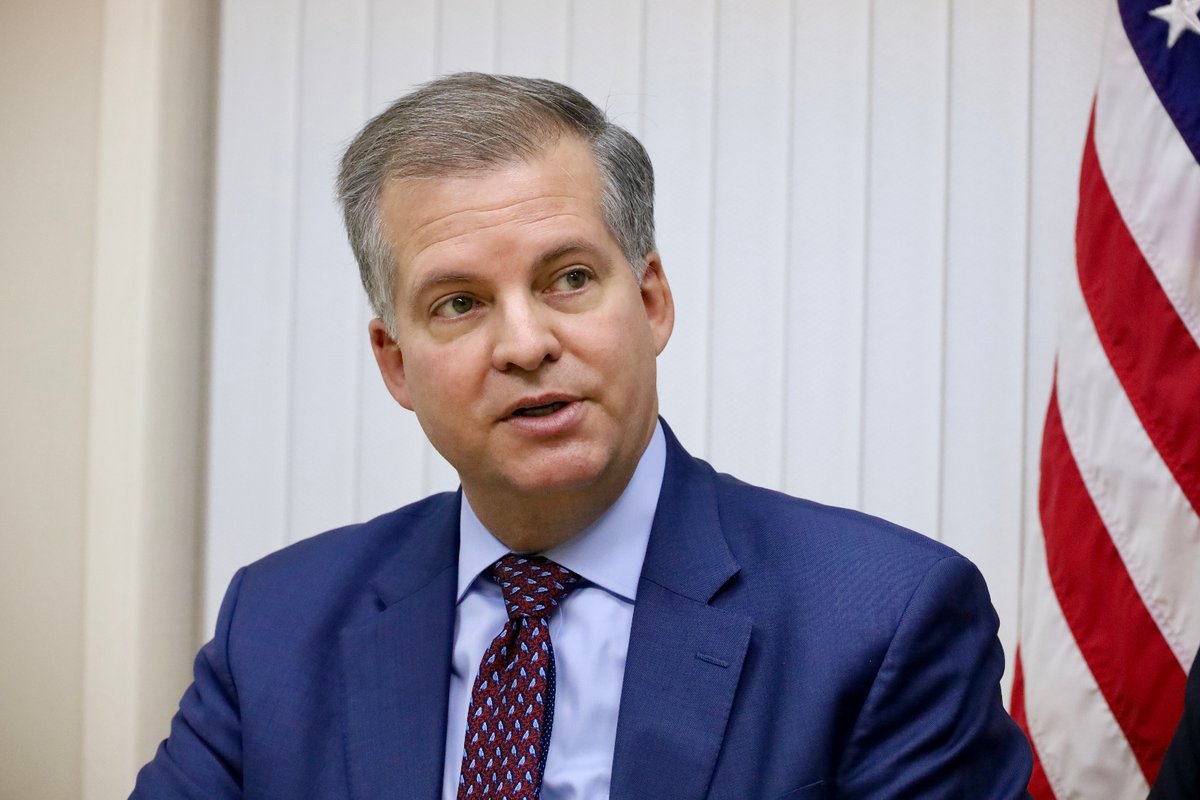 MPodokolo's tweet photo. Taylor Ruggles, Director EAP/ANP, United States Department of State, "we seen over time that when we are not present on the ground, communication becomes difficult its harder for us to understand the priorities of the Solomon Islands Government and people of 🇸🇧."

📸Lesli D. https://t.co/Os6TU7Sqme
