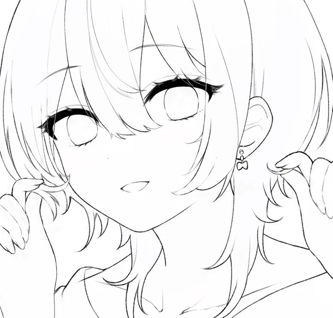 めっちゃすごい最強に好みの線画ペン見つけた🦅wip 