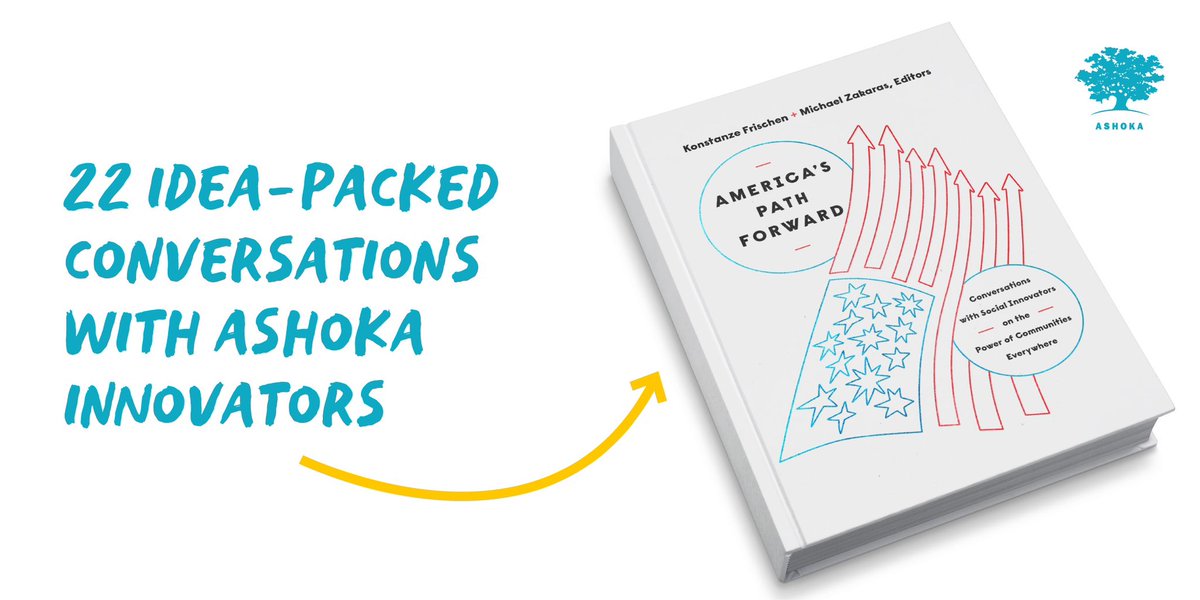 Today is our launch day for our new book “America’s Path Forward”. I’m so grateful to be a part of this collaborative project with @AshokaUS, full of ideas-packed conversation about a better future. Thanks to my #AshokaFellow co-contributors & editors @zakarasm & @kafrischen! 🫶🏽