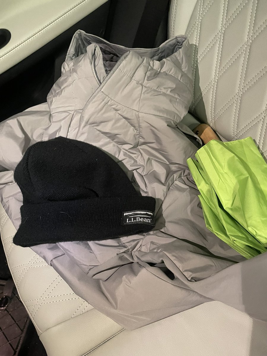 Each morning I remind my son to dress for the weather (especially when -10°). And every day I find another coat/hat/umbrella left behind.  I smile bc a) he’s me reincarnated 2) I can pick my battles &amp; 3) soon I’ll have a full wardrobe in my back seat &amp; we can take a road trip.