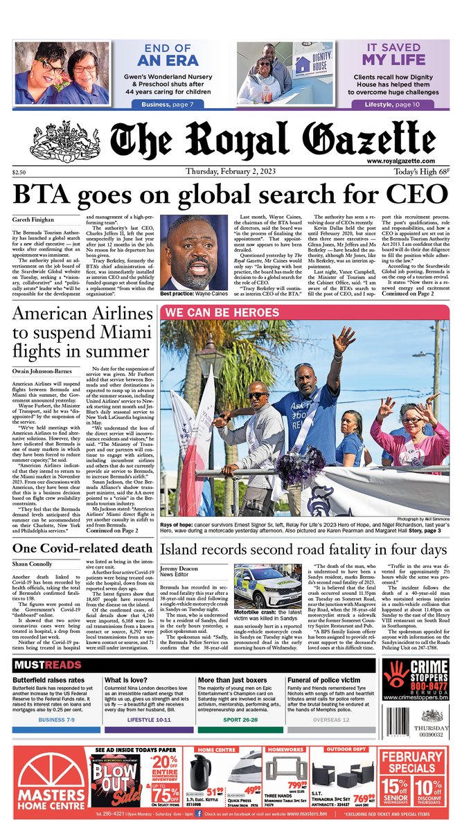 The Royal Gazette On Twitter Here Is The Front Page Of Today S Royal The Royal Gazette On Twitter Here Is The Front Page Of Today S Royal