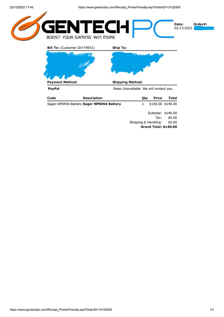 Hi everyone,

I'm posting this to warn you about <a href="/GenTechPC/">GenTech Computers</a>  - you may get scammed ordering from them.
#laptops #PC #Computers #Scams #PCGaming #GamingSetup #Gaming #GamingCommunity