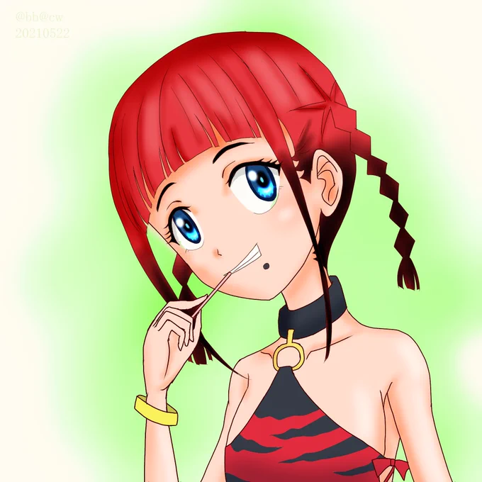 #ツインテールの日 なので以前描いたSSSS.DYNAZENONのちせちゃん再掲 