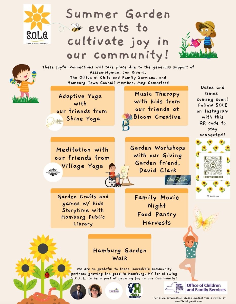 UPES Garden Club (@givinggardenup) on Twitter photo SOLE is grateful for the opportunity to help grow more joy through garden connections this summer! Thank you to <a href="/JonRivera149/">Assemblymember Jon D. Rivera</a> <a href="/Comerford14075/">Megan Comerford</a> <a href="/NYSOCFS/">NYS OCFS</a> <a href="/VillageHamburg/">Village of Hamburg Parks & Recreation</a> #wellnessthroughgardens #growthegood #community #joyfulconnections #growjoy
<a href="/BloomCreative/">Bloom Creative, LLC</a> <a href="/david37771/">David R. Clark, CNLP</a> SOLE is grateful for the opportunity to help grow more joy through garden connections this summer! Thank you to <a href="/JonRivera149/">Assemblymember Jon D. Rivera</a> <a href="/Comerford14075/">Megan Comerford</a> <a href="/NYSOCFS/">NYS OCFS</a> <a href="/VillageHamburg/">Village of Hamburg Parks & Recreation</a> #wellnessthroughgardens #growthegood #community #joyfulconnections #growjoy
<a href="/BloomCreative/">Bloom Creative, LLC</a> <a href="/david37771/">David R. Clark, CNLP</a>