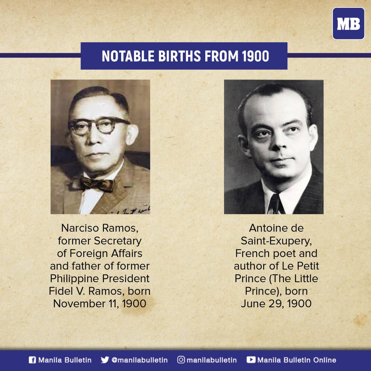manilabulletin's tweet photo. WHAT HAPPENED IN 1900?
A lot can happen in 123 years! As Manila Bulletin celebrates its 123rd year in being the nation's leading newspaper, let's have a look back at other historical events that took place in the year it was founded.
#MB123
#ProtectPropagateProsper https://t.co/lJSHXhWIZz