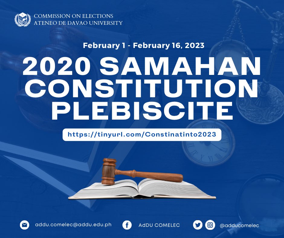 adducomelec's tweet photo. 𝟮𝟬𝟮𝟬 𝗦𝗔𝗠𝗔𝗛𝗔𝗡 𝗖𝗢𝗡𝗦𝗧𝗜𝗧𝗨𝗧𝗜𝗢𝗡 𝗣𝗟𝗘𝗕𝗜𝗦𝗖𝗜𝗧𝗘

Are you against or in favor of the passing of the proposed amendments to the 2020 SAMAHAN Constitution?

To cast your votes access here: https://t.co/nrmZk1j0h8 https://t.co/KCK2H6wBKC