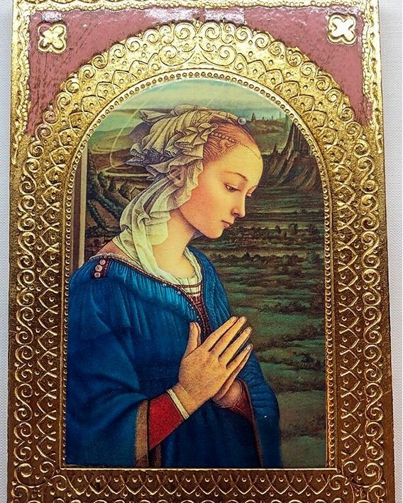 cateriniana's tweet photo. La vergine di Filippo Lippi conosciuta in tutto il mondo, realizzata in legno e foglia oro
The virgin of Filippo Lippi known all over the world, made of wood and gold leaf
#medal #medaglia #Caterina
#rosary #Rosario #domenicani #saintdomenic #SaintCatherine #preghiera #fraan… https://t.co/5OrJtKh2W2