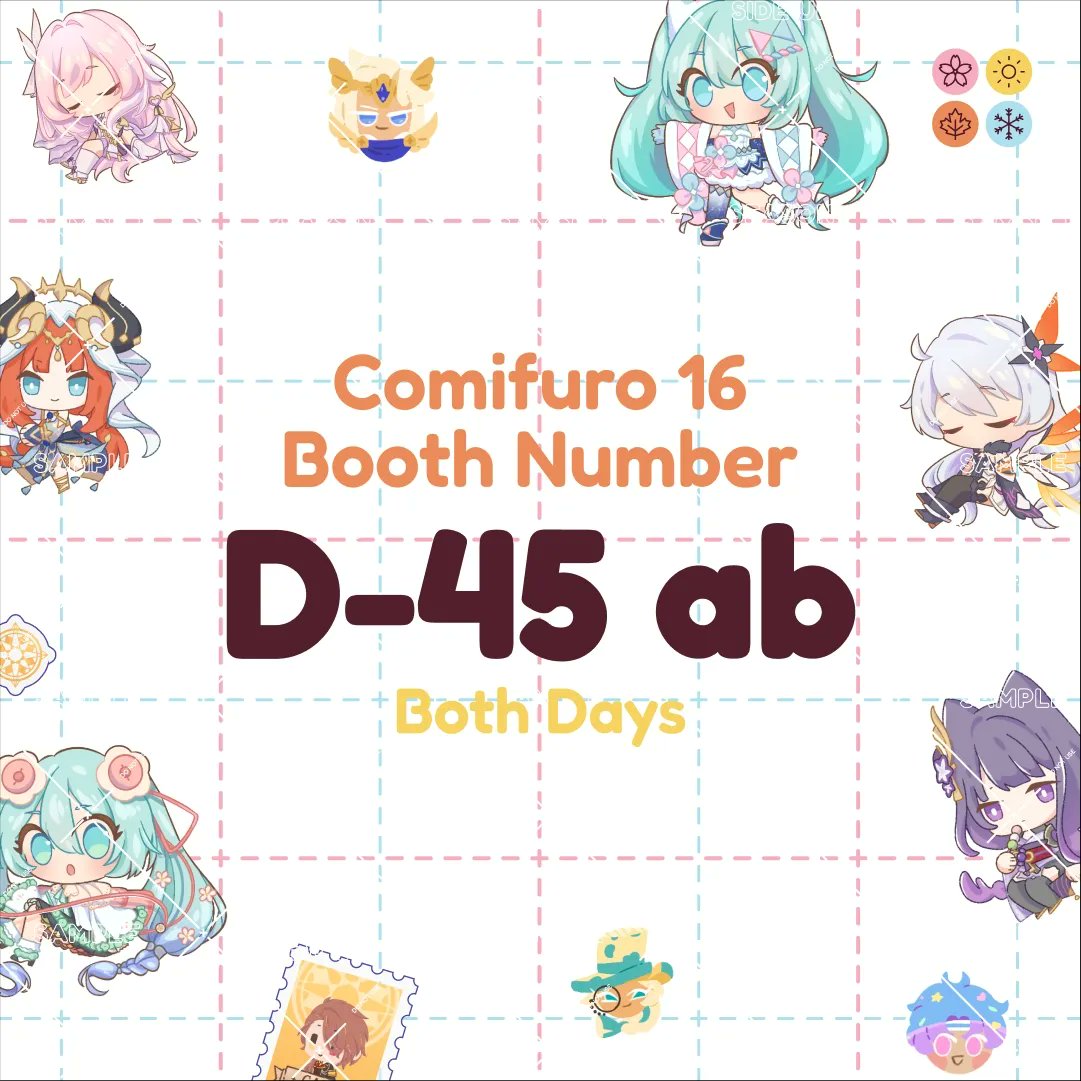 SeasonSideUp's tweet photo. ✨COMIFURO 16 BOOTH NUMBER REVEAL✨

Too late for join previous PreOrder for CF16? No worries! 
Meet us at CF16 booth.. 
Number and location on post pict

#HappyMerchShopping
#CF16 #CF16BOOTH #COMIFURO16 #comifurocatalogue #katalogcf https://t.co/rv0lQgWTI2