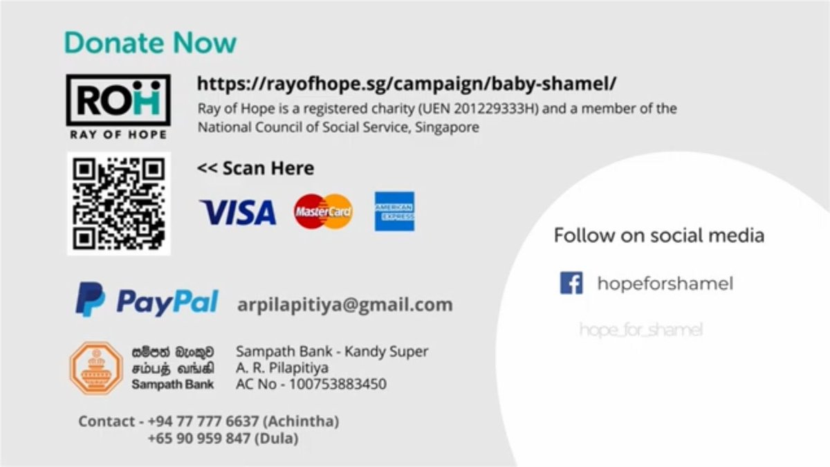 thiwa's tweet photo. Your Donation Matters 🙏❤️ Pls help to raise Singapore $ 3,000,000 to my friend who wants to make his son walk 🥲 Sad story to be turned to a happy story #HopeForShamel #SMA2 #Lka #Singapore #DNA https://t.co/zWHKZWoPEI