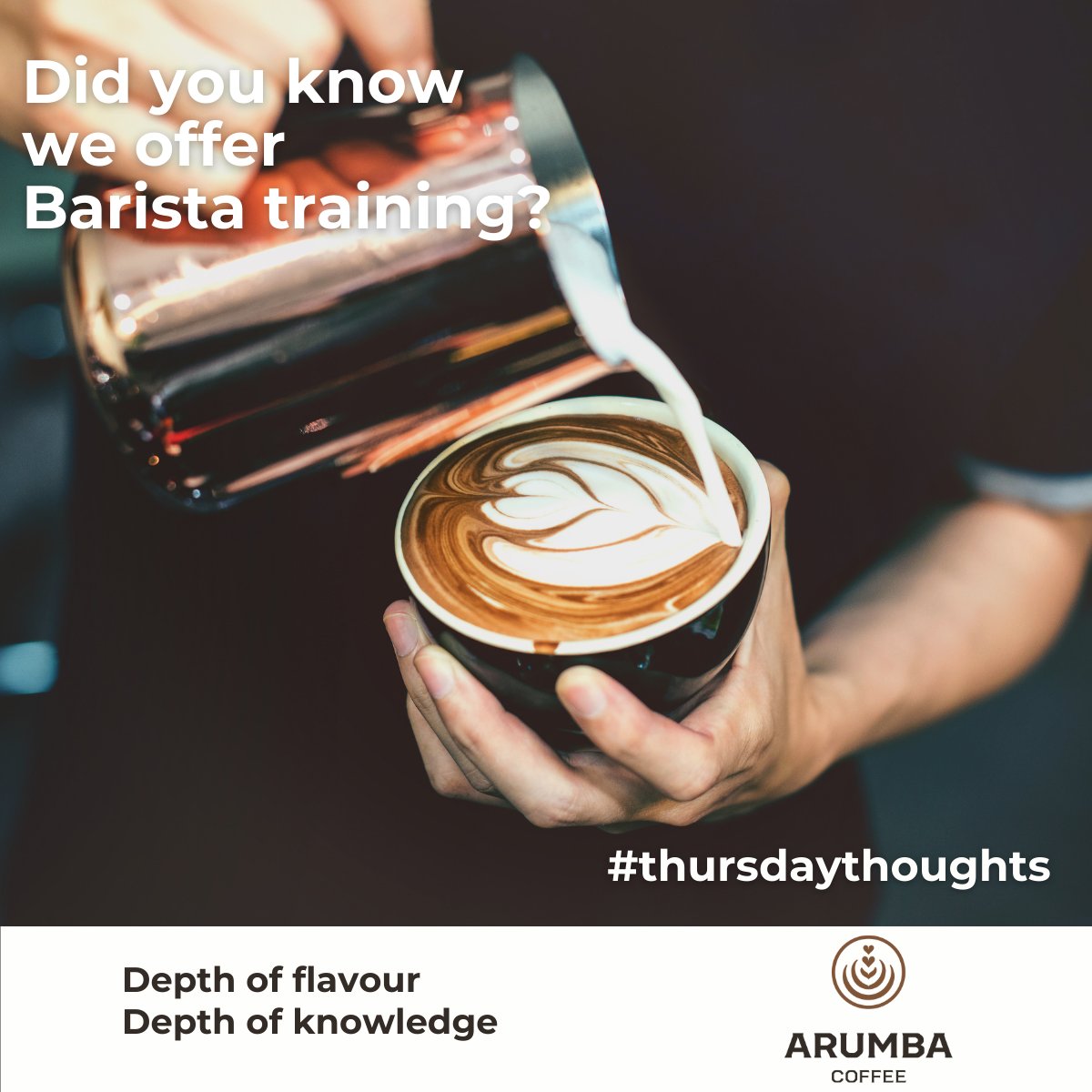 Did you know we offer Barista training?☕ 

Contact Us
☎️ 0330 110 1101
✉️ support@arumba-coffee.co.uk

#coffee #drinkcoffee #coffeelover