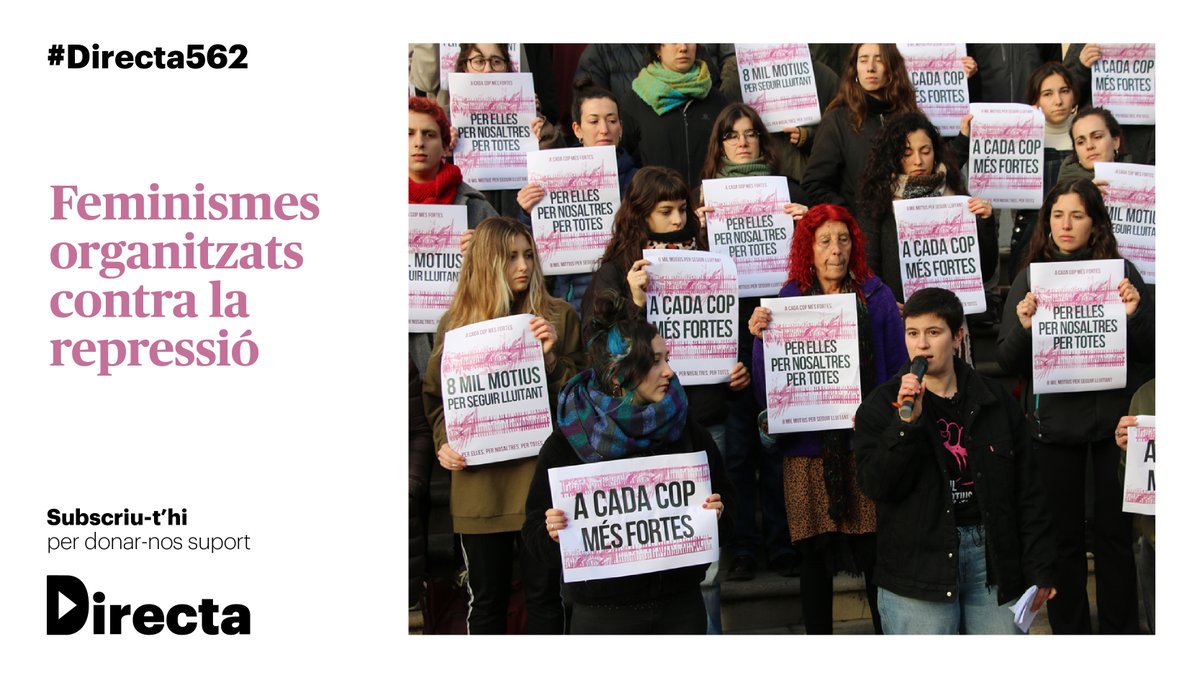 La_Directa's tweet photo. #CRUÏLLA | Enfront de la persecució judicial i d’un marc discursiu masclista creixent per l’avenç de la ultradreta, el feminisme busca estratègies de defensa col·lectiva.
📝 Feminismes organitzats contra la repressió.
✍️ Per @annavinigo
▶️https://t.co/gS3O6PEoUA
#Directa562 https://t.co/xyQsehKpgb