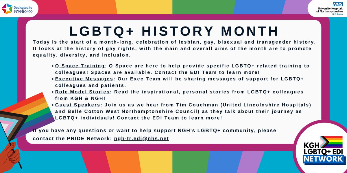 KGH Equality, Diversity and Inclusion (@kgh_inclusion) on Twitter photo This month we celebrate #LGBTHM23. The aim of this celebration is to share the colourful history of LGBTQ+ individuals and increase awareness of diversity & inclusion at KGH. This month we celebrate #LGBTHM23. The aim of this celebration is to share the colourful history of LGBTQ+ individuals and increase awareness of diversity & inclusion at KGH.