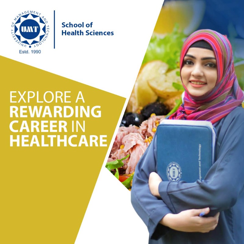 UMTOfficial's tweet photo. UMT SHS - School of Health Sciences provides an engaging, innovative, and technology-driven environment, where students are prepared to become next-generation professionals in health sciences.

Apply Now!

042 111 868 868 | admissions@umt.edu.pk

#BeSuccessReady