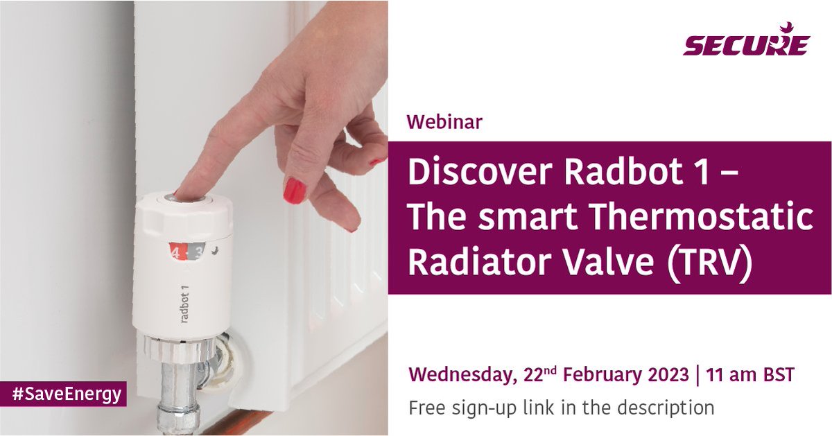 Smart Social Housing (@smartsochousing) on Twitter photo ***Calling Housing Asset & Energy Managers***
Discover smart, affordable home energy efficiency - Radbot 1 is a new, intelligent TRV. Register for our introduction webinar and find out more. us06web.zoom.us/webinar/regist… #ukhousing #housing #socialhousing <a href="/ask_secure/">Secure Meters_UK</a> ***Calling Housing Asset & Energy Managers***
Discover smart, affordable home energy efficiency - Radbot 1 is a new, intelligent TRV. Register for our introduction webinar and find out more. us06web.zoom.us/webinar/regist… #ukhousing #housing #socialhousing <a href="/ask_secure/">Secure Meters_UK</a>