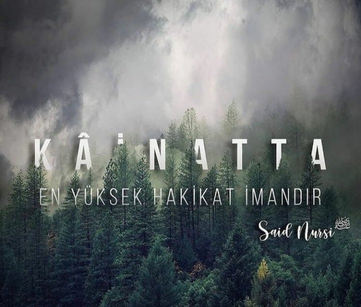 " Şu zamanda en mühim vazife, imana hizmettir. 
İman saadet-i ebediyenin anahtarıdır."

Barla Lahikası