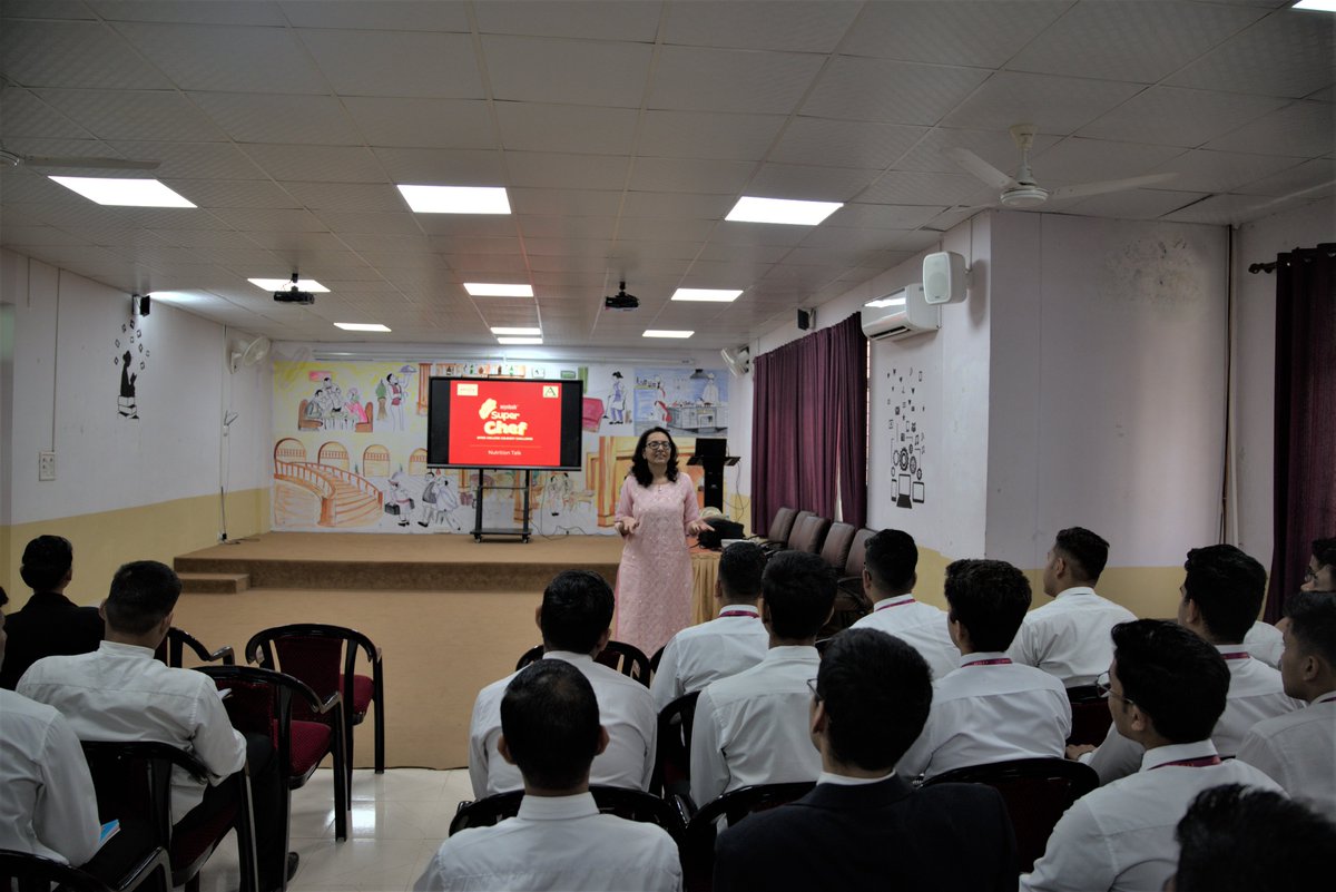 Interactive workshop conducted by Arogya World's 'My Thali Program' to AIHM&CT Students. This workshop is a prelude to the main event (Super Chef Cooking Contest)
#Arogyaworld #FOODEVENT #Hotelier #Indianarmy #AWES #APS #Foodfestival