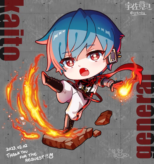 【リクエストより】①ジェネラルKAITOさん(デフォルメ)#KAITO 