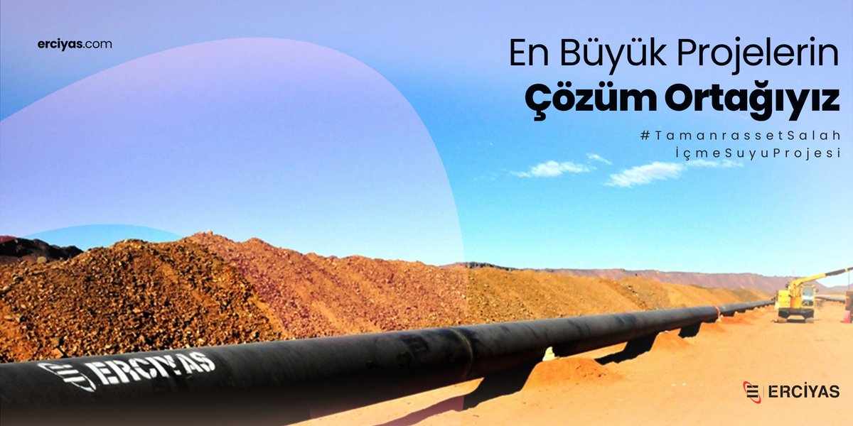 As Erciyas Steel Pipe, we took part in the Tamanrasset Salah Drinking Water Project and were the producer of the longest pipe produced by a single pipe manufacturer.

#TamanRassetSalahİçmeSuyuProjesi
#erciyasholding #erciyasçelikboru #steelpipes #yaşamtaşır #carrieslife