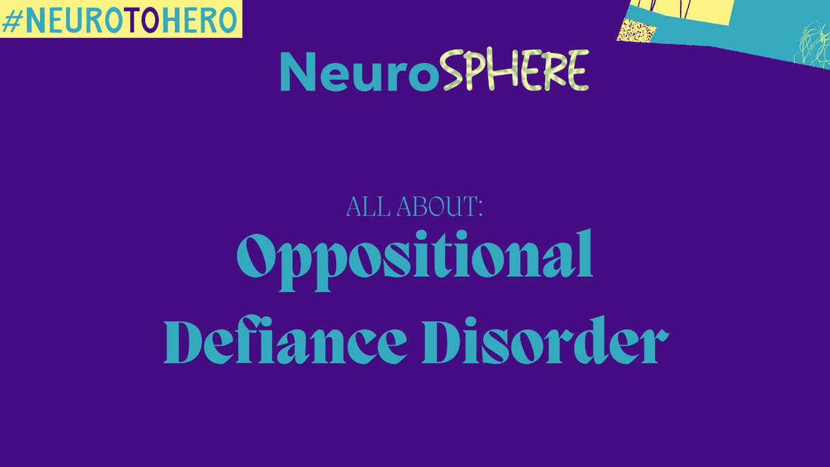 NeuroSphere23's tweet photo. Here’s some quick info on Oppositional Defiance Disorder aka ODD #NEUROTOHERO #Neurodiversity https://t.co/SIKkFtMXJD