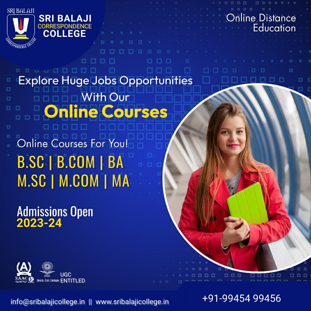 SriBalajiCorCol's tweet image. &quot;Advance your education with ease, anywhere and anytime with our range of online undergraduate and postgraduate courses.&quot;
contact now: wa.me/+919945499456
• 100% Result
Follow us on Instagram: instagram.com/sribalajicorre…
#BScCourse #BACourse #BComHons #online #distance