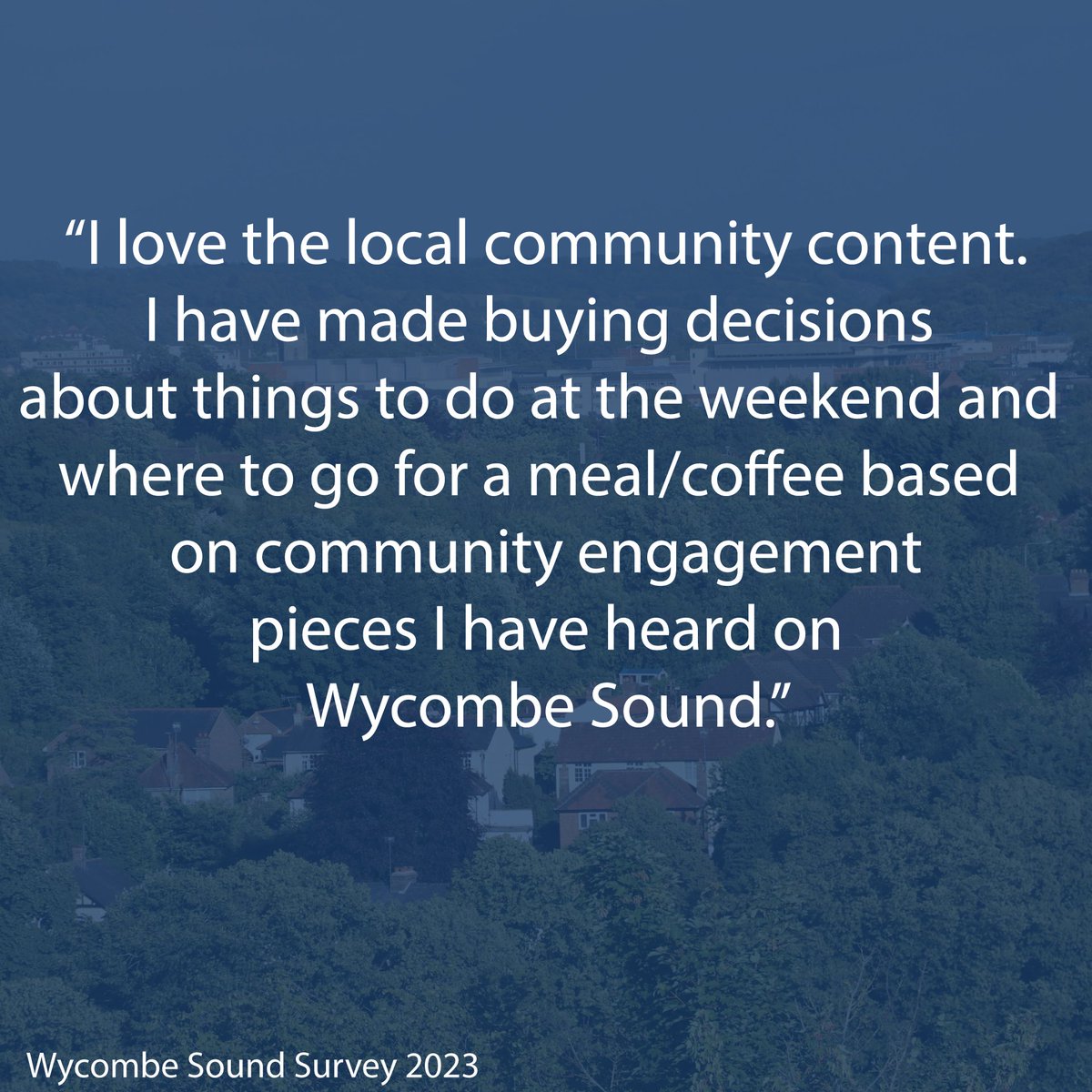 WycombeSound's tweet image. While radio stations across the UK will be sharing listening figures from RAJAR today (something we can't afford). Here's something much more important. What our listeners think #RAJAR #WycSo
