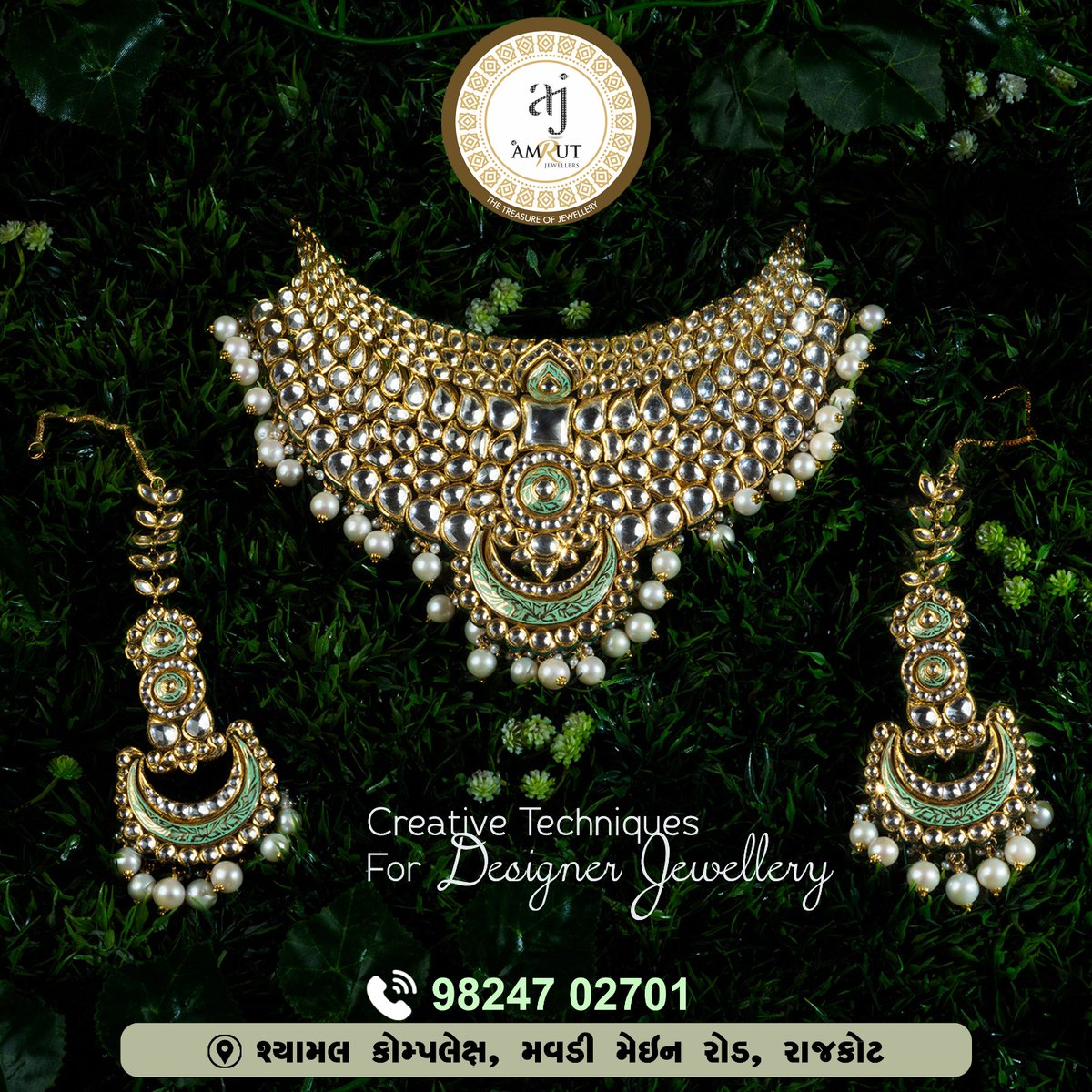 #amrutjewellers #jewelleryset #necklace #necklacesets #necklacedesign #necklaceoftheday #bridalnecklace #necklacefashion #diamondnecklace #puregoldjewelry #goldnecklace #longnecklace #shortnecklace #jewellery #goldjewellery #silverjewellery #diamondjewellery #rajkot